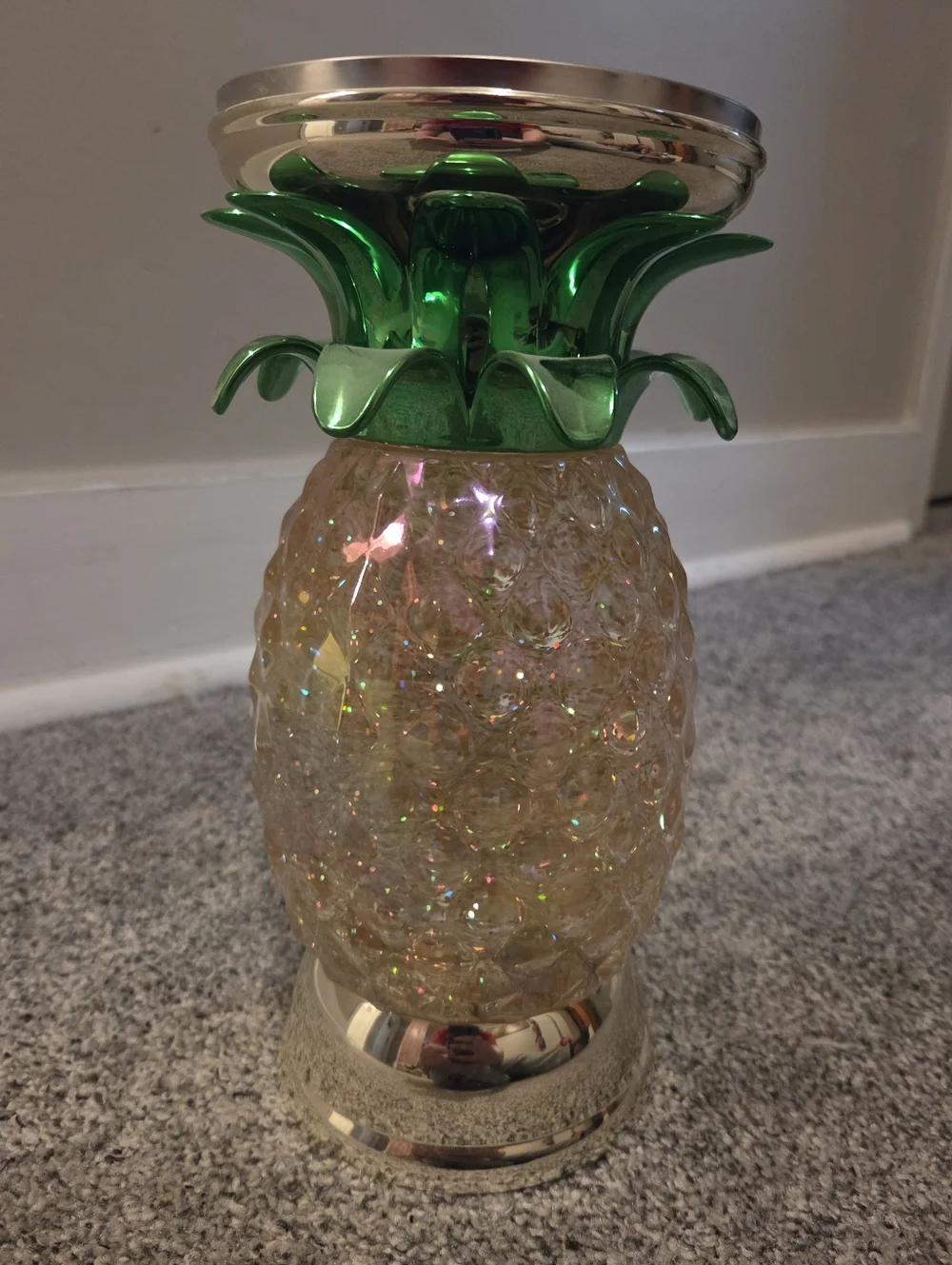 Bath & Body Works Pineapple Light Up Candle Holder 3 Wick Brand New - Picture 3 of 4